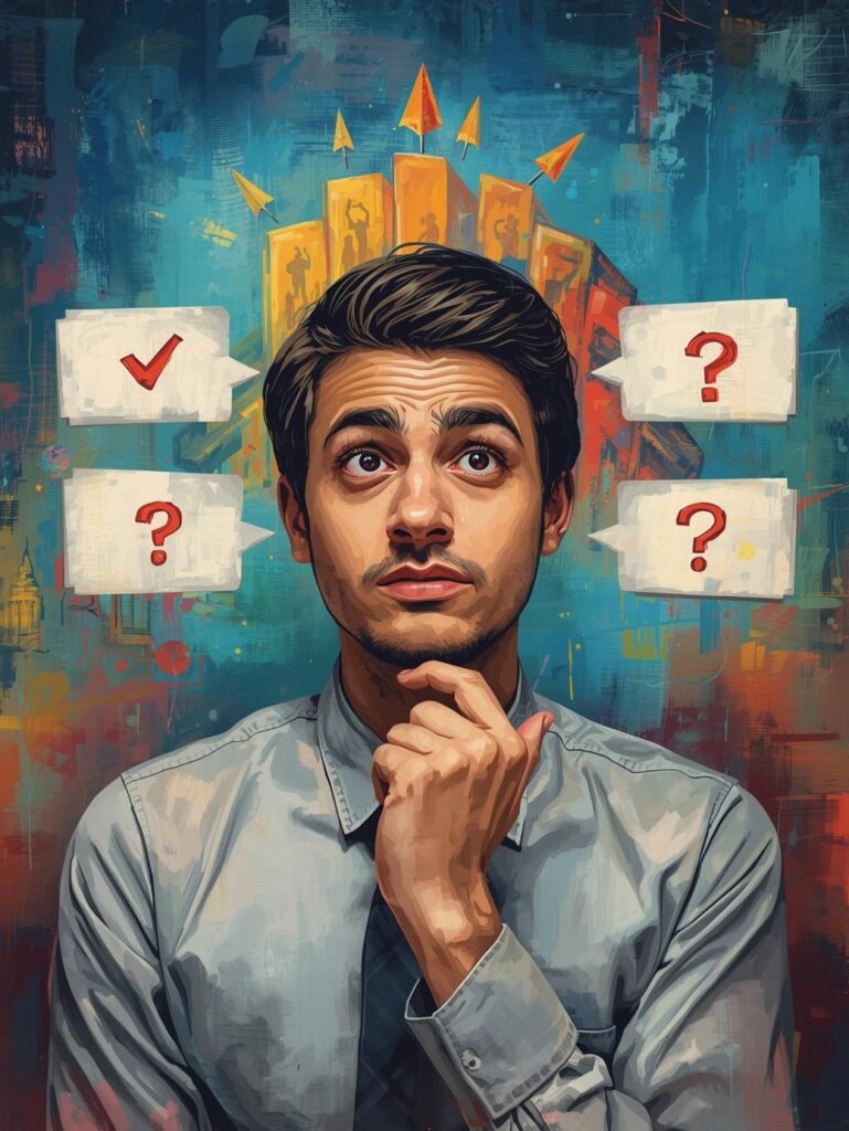 Home expressive image about choosing the best